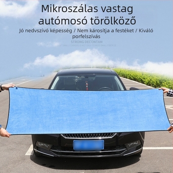 Korall fleece autóápoló törlőkendő, extra nagy méretű, vastag, nedvszívó, szöszmentes, nyom nélkül