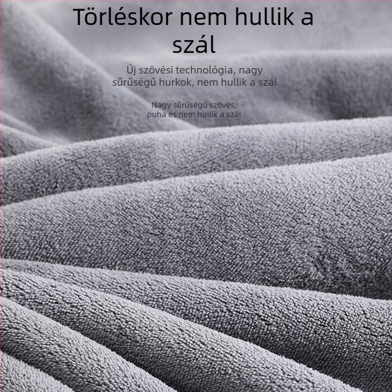 Korall fleece autóápoló törlőkendő, extra nagy méretű, vastag, nedvszívó, szöszmentes, nyom nélkül