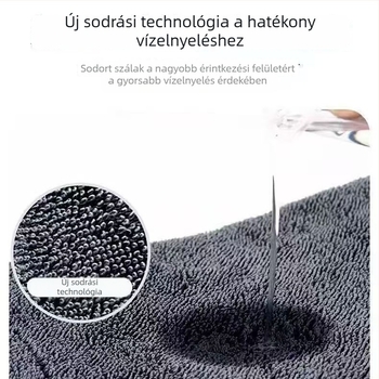 Csavarodott fonott vízfelvevő autóápolási törlő, vastag, szöszmentes, professzionális autómosáshoz