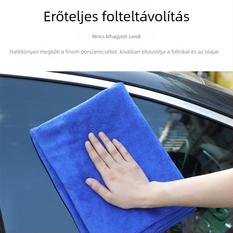 Vastag, nedvszívó autómosó kendő, szöszmentes, nagy méretű belső tisztításhoz