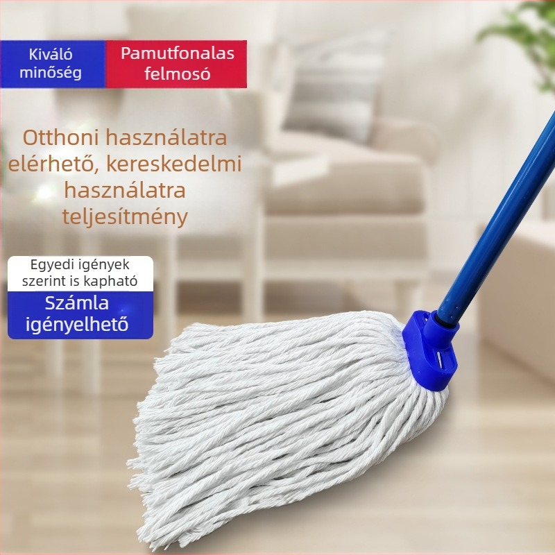 Önkicsavaró nedves–száraz pamut mop vasrúddal a háztartás tisztításához