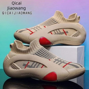 Férfi nyári hálós felső részű slip-on cipő, légáteresztő, csúszásmentes, könnyű