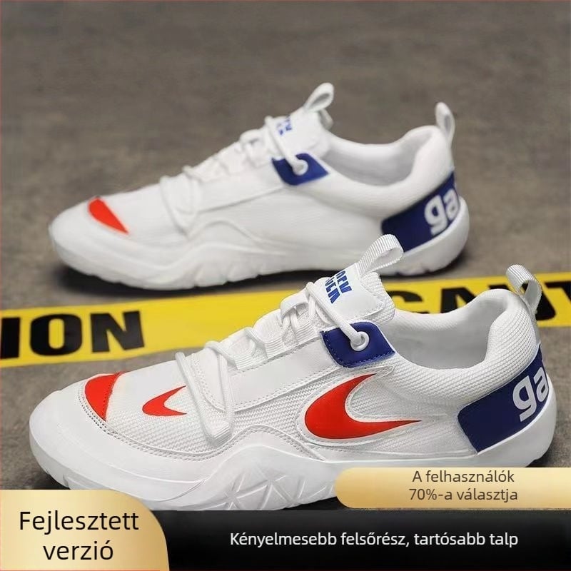 Férfi nyári hálószövésű slip-on cipő, alacsony profillal, könnyű és kényelmes sportcipő