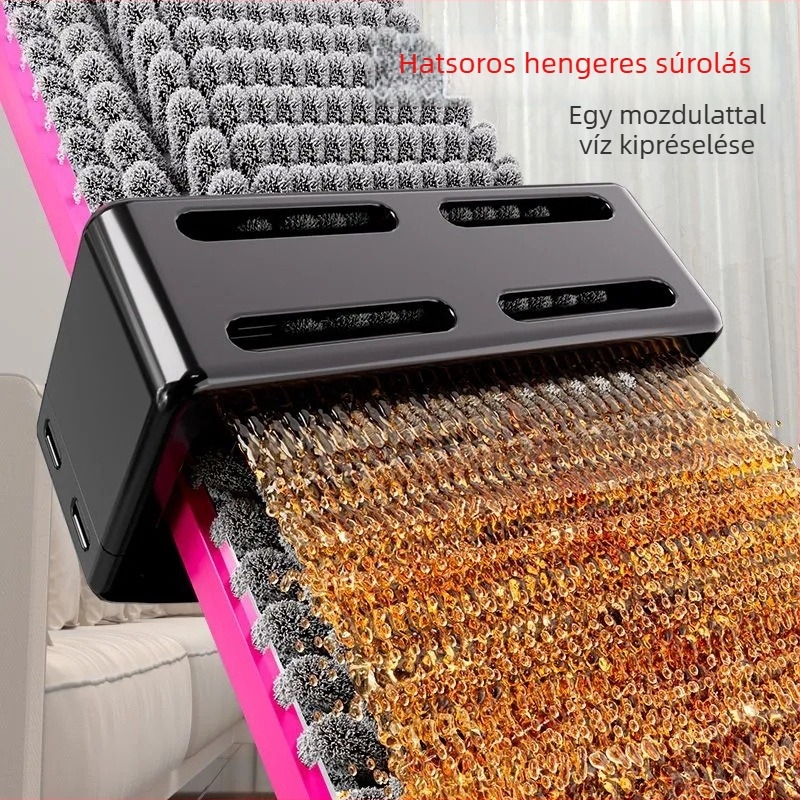Chenille lapos felmosó háztartási használatra, kézmosás nélkül, nagy felületek tisztítására, 42 cm