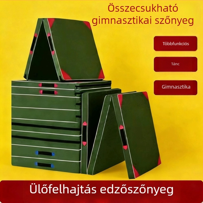 Megvastagodott hajtogatható tornapadló edzéshez és fitneszhez, iskolai sportedzésekhez, hasizom-gyakorlatokhoz és küzdősportokhoz