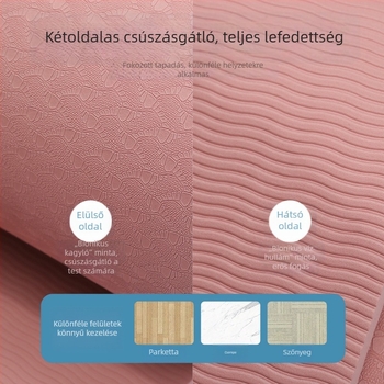 TPE jóga matrac, csúszásmentes felület, vastag, ütéscsillapító, otthoni edzéshez és ugrókötelezéshez, egyszínű, méretek 61x183 cm vagy 58x173 cm, vastagság 0.6/0.8 cm