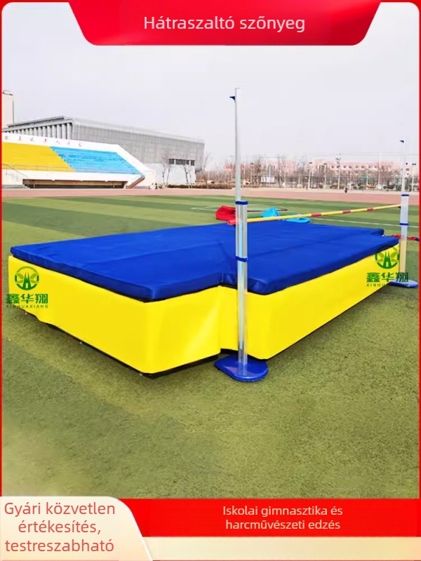 Fosbury Flop párna – vastagított, nagy gimnasztikai matrac iskolai edzéshez, mászás elleni védelem és rúdugrás