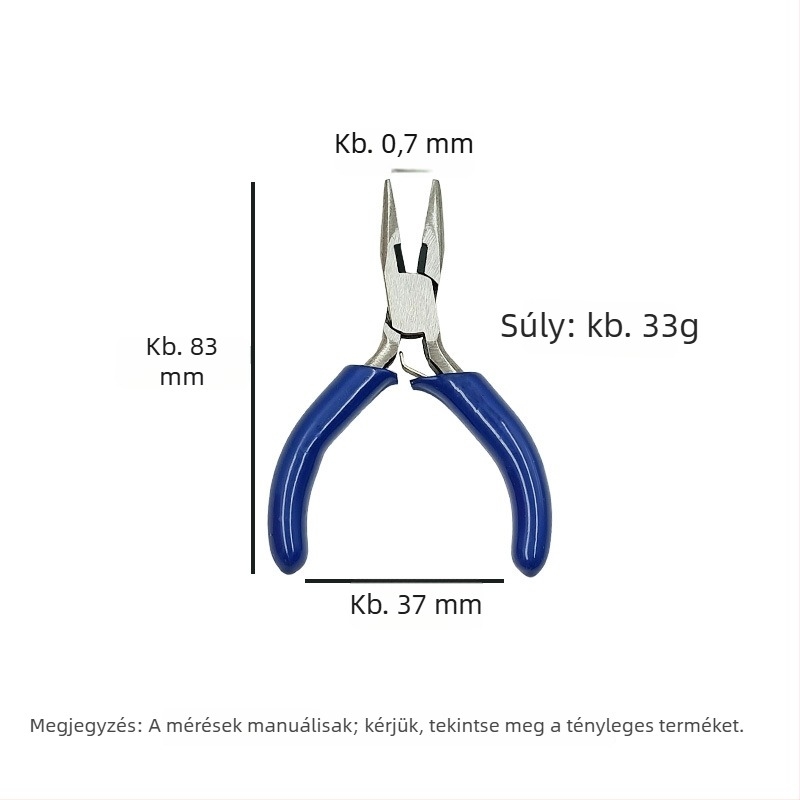 DIY ékszerkészítéshez 3 hüvelykes mini ékszerfogó, hegyes orrú fogó