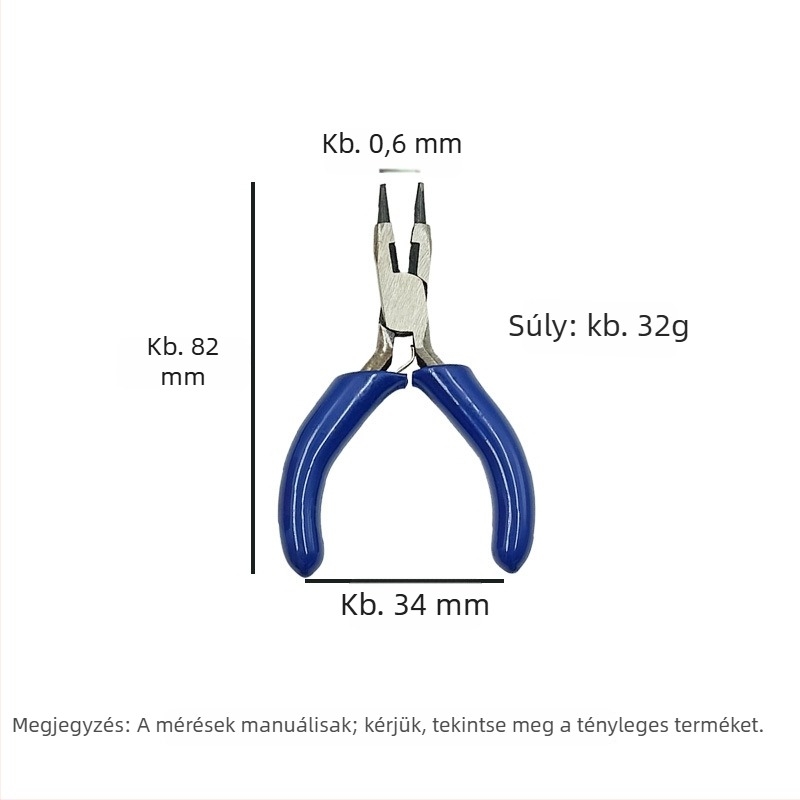 DIY ékszerkészítéshez 3 hüvelykes mini ékszerfogó, hegyes orrú fogó