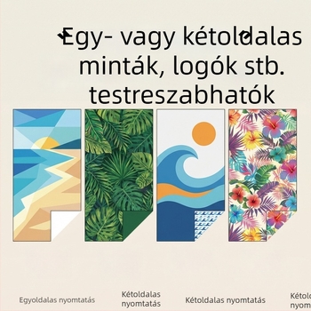 Csíkos mikroszálas strandtörölköző, gyorsan száradó és nedvszívó