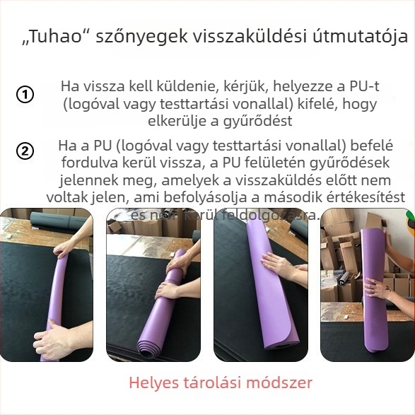 PU természetes gumiból készült jóga matrac testtartási vonalakkal, kétoldalas csúszásmentes, megvastított és szélesebb, kezdőknek