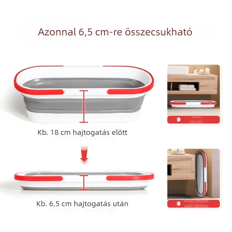 Good Wife összecsukható felmosóvödör, háztartási víztartó a felmosáshoz, téglalap alakú