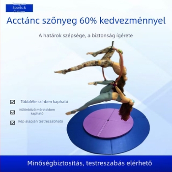 Rúdtánc és gimnasztika matrac, négyszer összecsukható, légi jóga matrac, vastag habvédő, esés elleni védelem