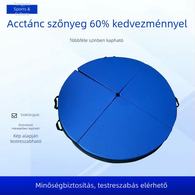 Rúdtánc és gimnasztika matrac, négyszer összecsukható, légi jóga matrac, vastag habvédő, esés elleni védelem