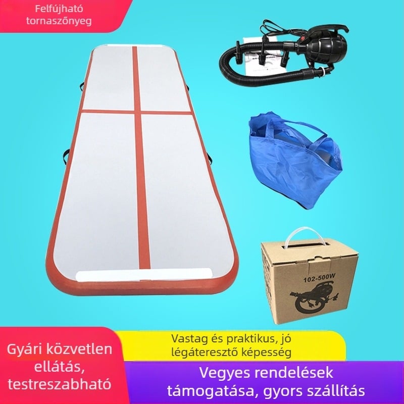 Felfújható texturált felületű jóga- és gimnasztikai matrac, vastag védőmat Taekwondohoz