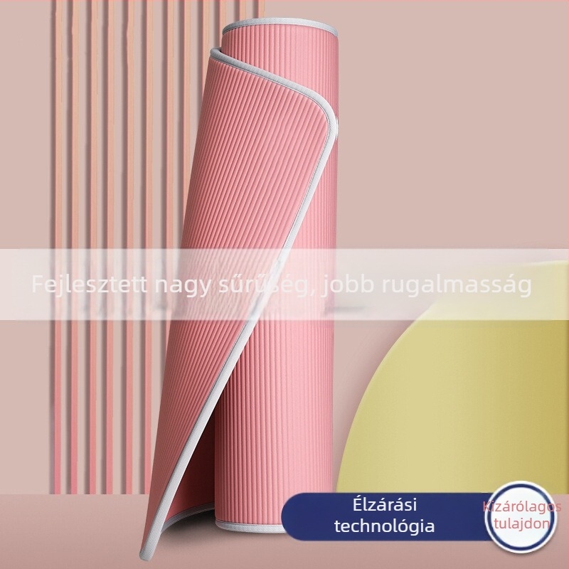 Csúszásmentes jóga matrac táncgyakorlatokhoz, vastagított, szélesebb és hosszabb, 183 cm x 61 cm, egyszínű, NBR anyag