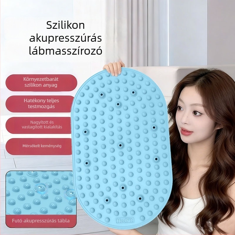 Puha szilikon akupressziós matrac lábmasszázsra és helyben futásra, meridián masszázs, akupressziós tábla, fogyókúra matrac
