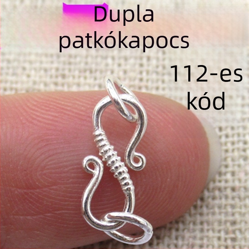 S925 ezüst zsinórzár csatlakozó ékszerkészítéshez