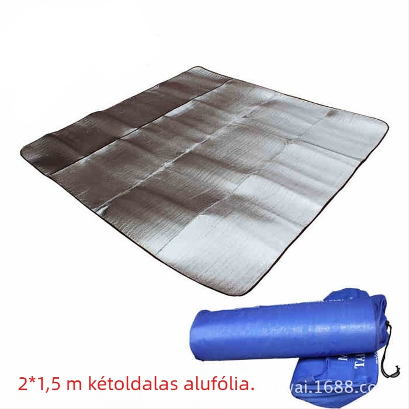 Kétoldalas alumíniumfilmes vízálló kemping matrac, 200 x 150 cm