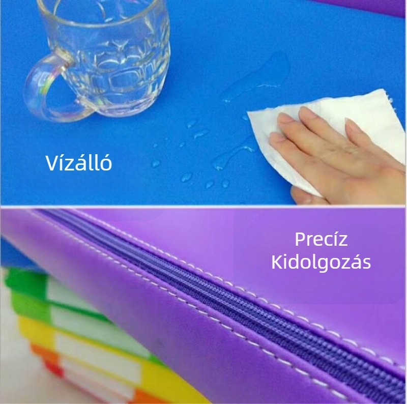 Taekwondo boksz flip matrac, 3-rétegű edzés gimnasztikai matrac habmagos maggal, táncra és jóga