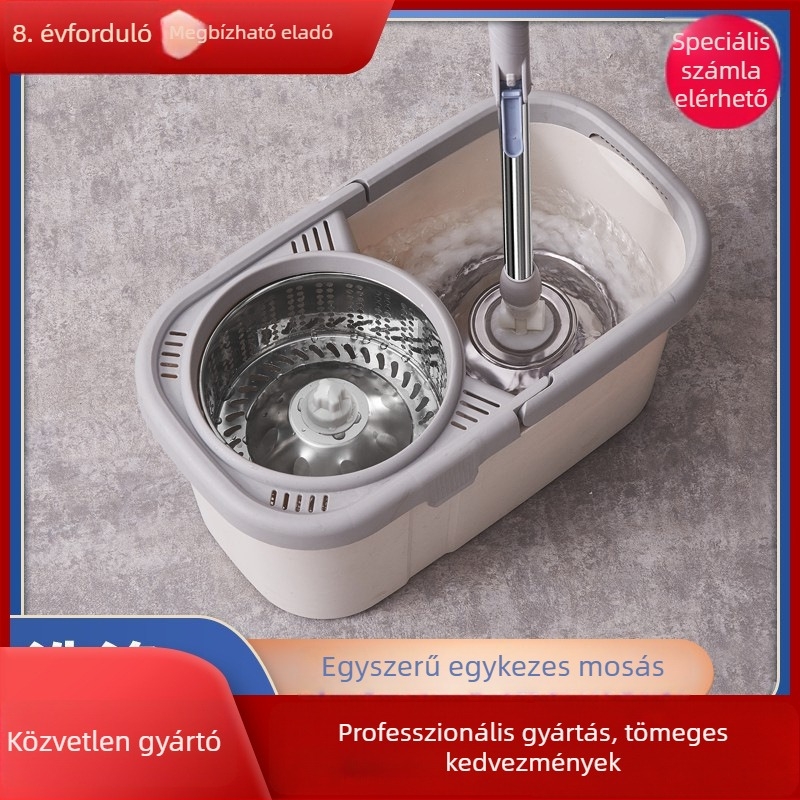 Forgó mop kinyomóvödörrel, háztartási használatra