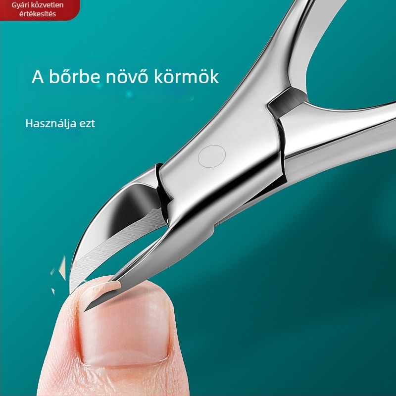 Rozsdamentes acél körömápoló eszköz ferde csúccsal a holt bőr és tyúkszem eltávolítására