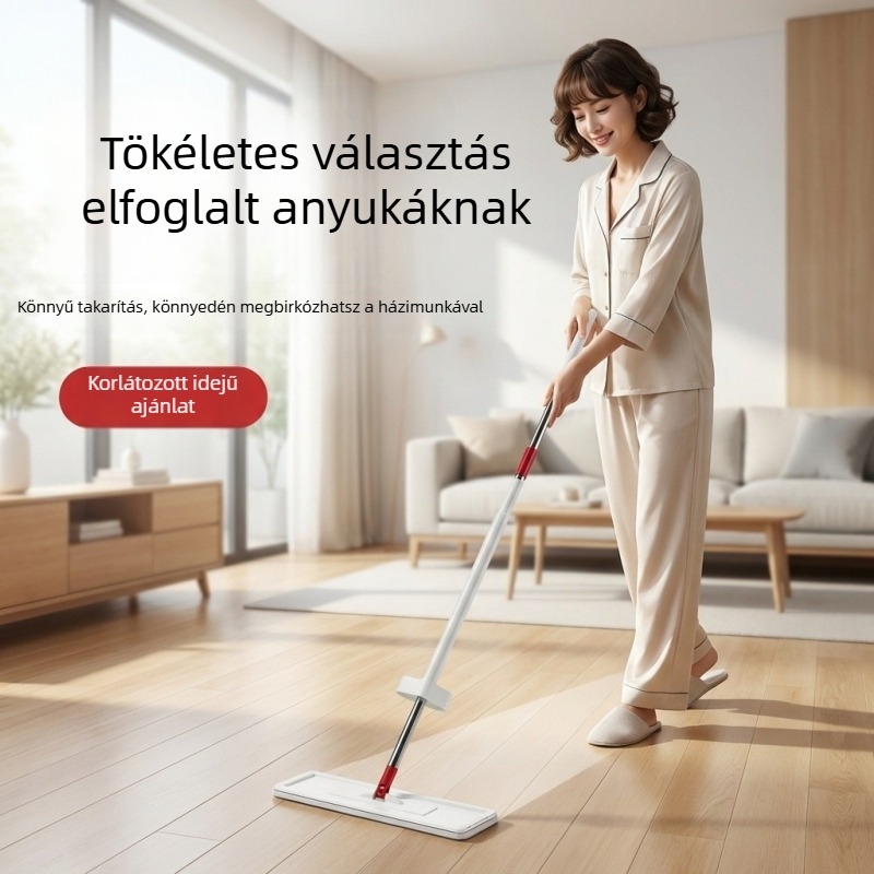 Lapos mop a padlóra, száraz és nedves tisztítás, új 2026-os modell, otthoni használatra