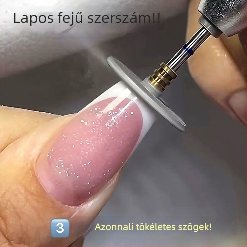 UFO-formájú csiszolófej, 0,5 mm a szélek formázásához, orosz stílusú előkiegyenlítő csiszolókorong, körömdíszítő eszköz