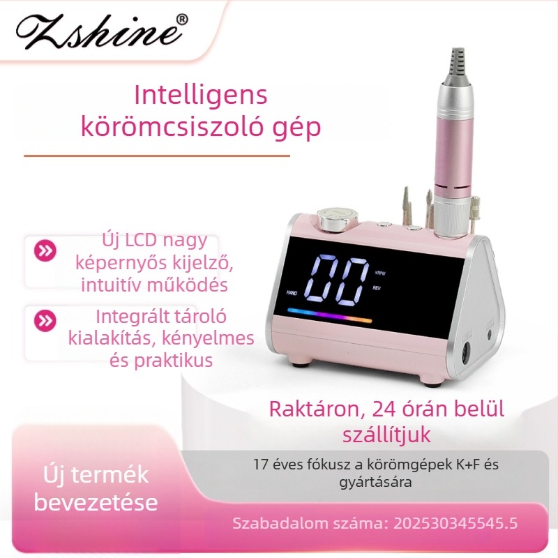 Áramról működő köröm polírozó és zselés köröm eltávolító készülék, szalonokhoz, mindent egyben, nem melegszik fel