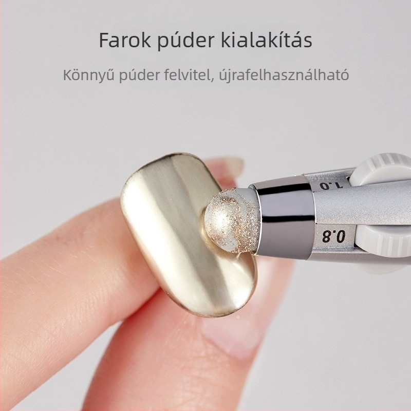 Manikűr pötty toll, öt az egyben, nyomógombos megoldás, többfejű pont toll