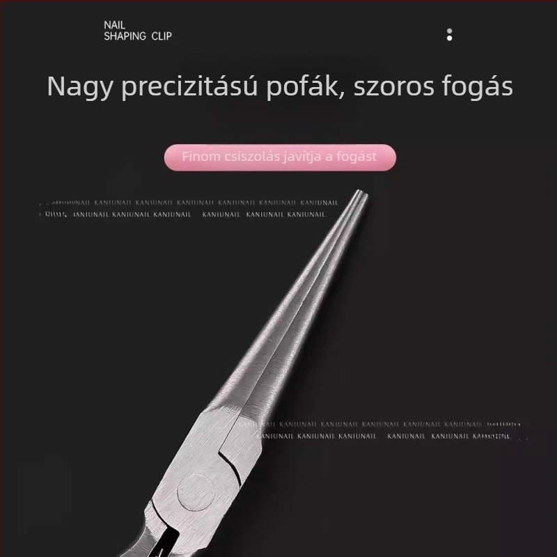 Körömformázó csipesz éles véggel a körömépítéshez – professzionális manikűr eszköz