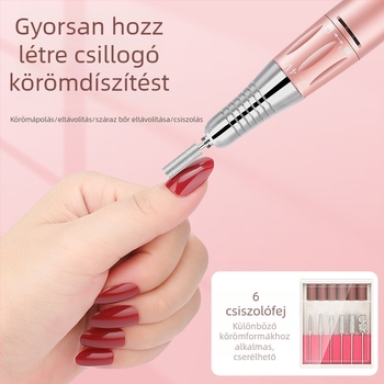 Oxxi elektromos körömpolírozó fém fogantyúval, újratölthető