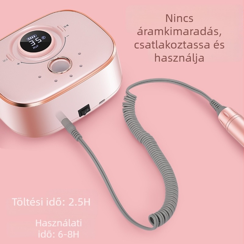 Oxxi elektromos körömpolírozó fém fogantyúval, újratölthető