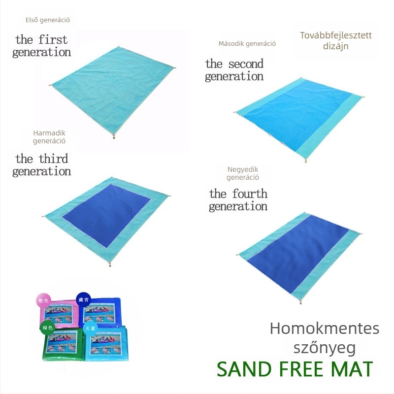 Hordozható homokmentes strandmatrac, kültéri használatra, frissített változat, ideális ajándék