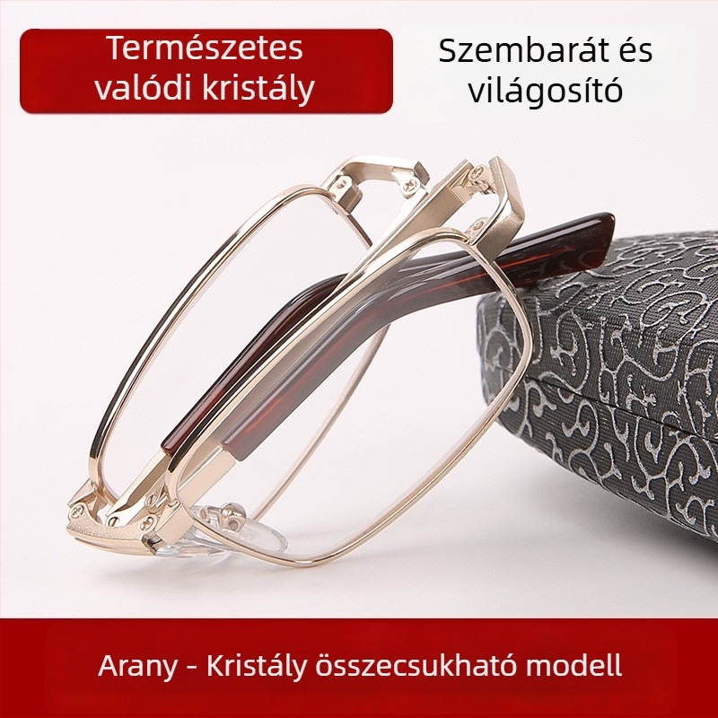 Összecsukható olvasószemüveg, uniszex, kristálytiszta HD, kopásálló és karcolásálló