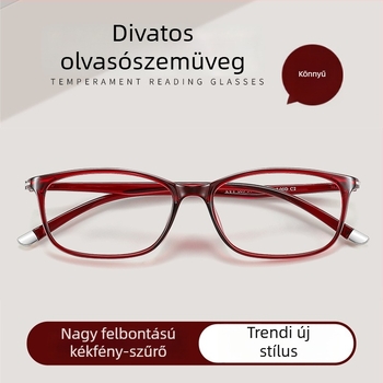 Ultra könnyű, HD anti-kék fény olvasószemüveg nőknek, modell 96003, elegáns és fiatalos, TR90 kerettel
