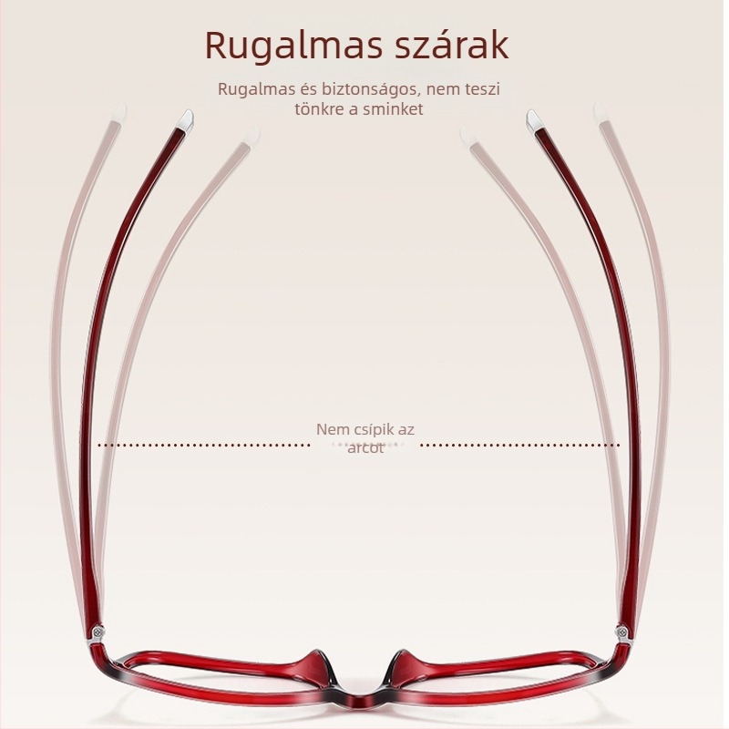 Ultra könnyű, HD anti-kék fény olvasószemüveg nőknek, modell 96003, elegáns és fiatalos, TR90 kerettel