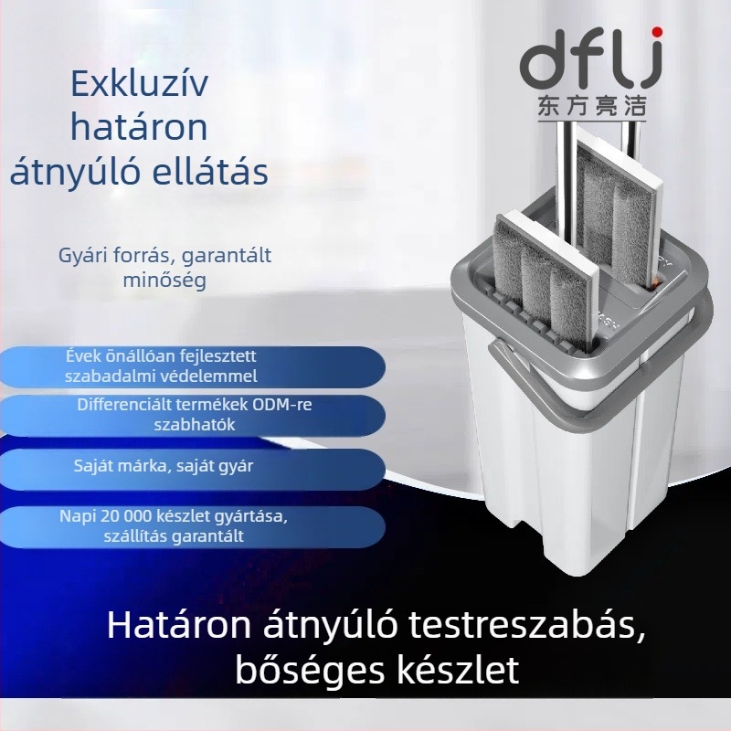 Dongfang Liangjie 40 cm-es széles lapos felmosó érintés nélküli kicsavaró rendszerrel – háztartási készlet