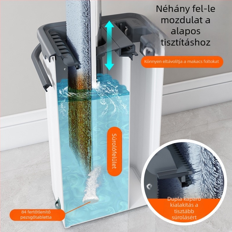 Dongfang Liangjie 40 cm-es széles lapos felmosó érintés nélküli kicsavaró rendszerrel – háztartási készlet