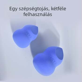 Marianne kék, fin sminkszivacs, vízben áztatva használható nedves és száraz felvitelhez, tök alakú púderpuff, 9001