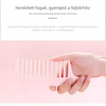 Wanfei széles fogú hajkefe – vast hajúaknak, nagy hullámok, fejbőr masszázs, műanyag ABS