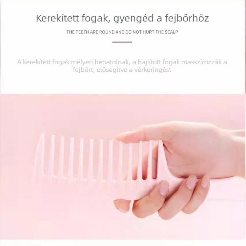 Wanfei széles fogú hajkefe – vast hajúaknak, nagy hullámok, fejbőr masszázs, műanyag ABS