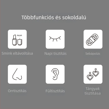 Négyfejű vattapálcák sminkeléshez és tisztításhoz, 300 db, fa nyéllel, babáknak