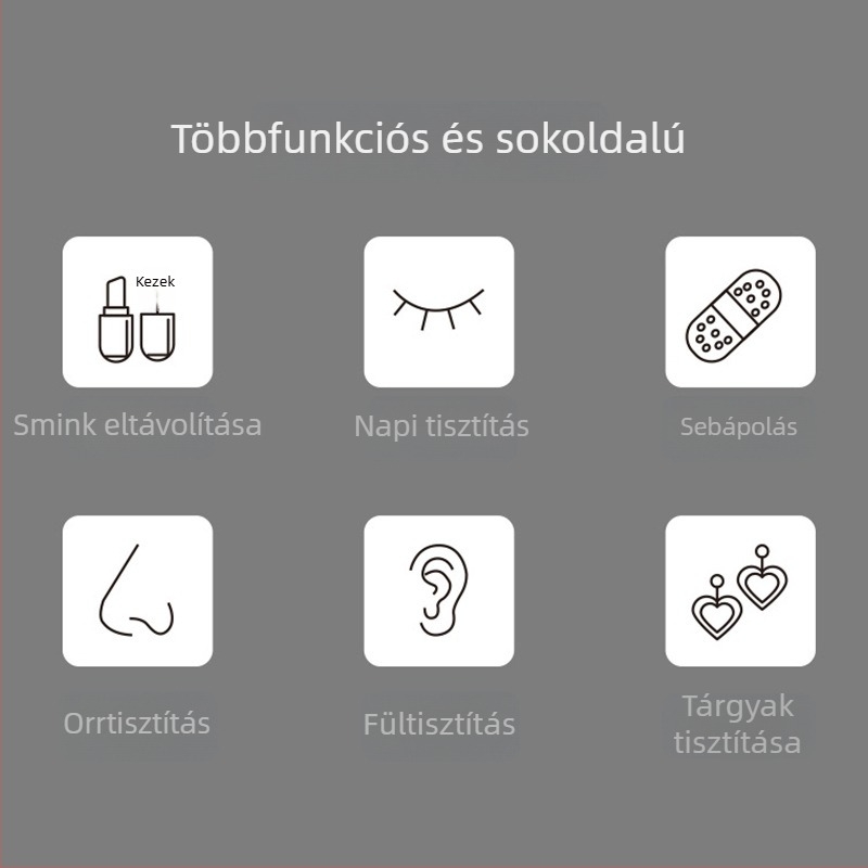 Négyfejű vattapálcák sminkeléshez és tisztításhoz, 300 db, fa nyéllel, babáknak