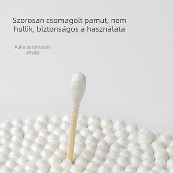 Egyszer használatos pamut pálcikák, erősen nedvszívók, többfunkciós, 200 darab