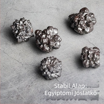 Egyiptomi próféciakő meteorit — nyers ércből álló példány, dekoratív ásványi kiegészítő, fekete gyémánt