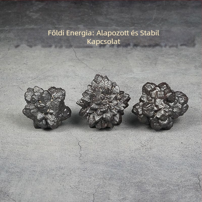 Egyiptomi próféciakő meteorit — nyers ércből álló példány, dekoratív ásványi kiegészítő, fekete gyémánt