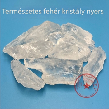 Természetes fehér kristály – hátgerinc alakú nyers kő, ásványi kristály példány, dekoratív kristály