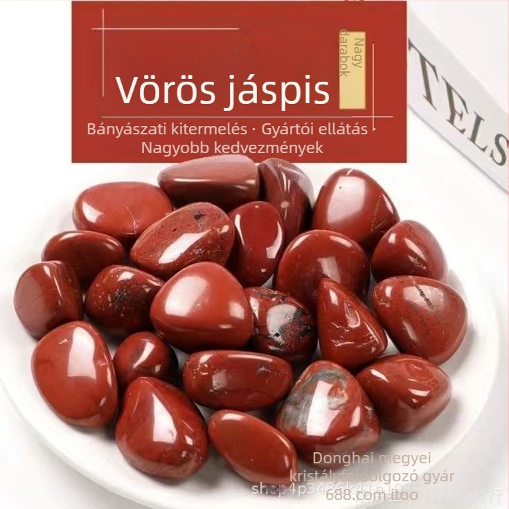 Természetes vörös jáspisz, nagy szemcsék, aromaterápiás kő, irodai asztali dekoráció, kristály kézműves