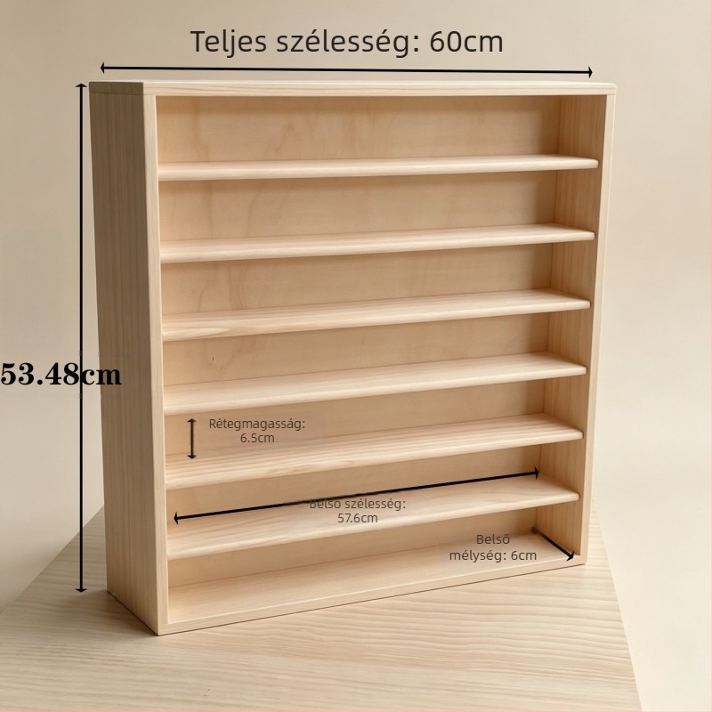 Fából készült gyöngy tároló állvány, többrekeszes gyöngy bemutató doboz, akvarell tollak tárolója és fa marker rendezője